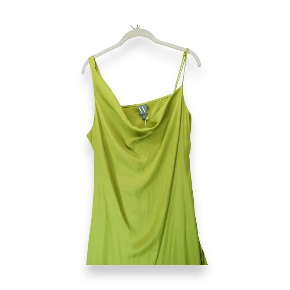 NWT Worthington Sleeveless Maxi Dress Green Women's XL Side Zip MSRP $100‎